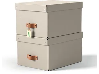Puro opbergdoos medium A4 17 liter beige 2 stuks - 1