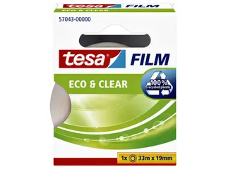 Plakband Tesa 57043 eco&clear 19mmx33m - 3