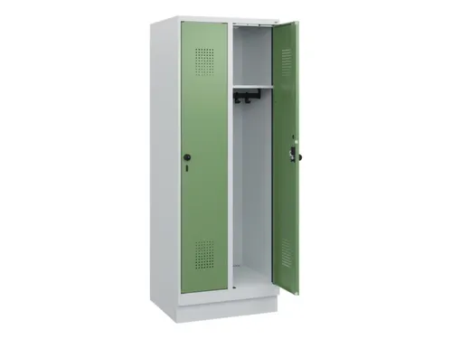 schoollocker,HxBxD 1630x600x500mm,2vak,vak B 300mm,draaigrendel,sokkel