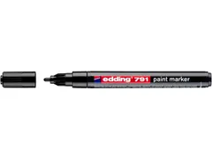 Paintmarker edding 791 op alcoholbasis 1-2mm zwart
