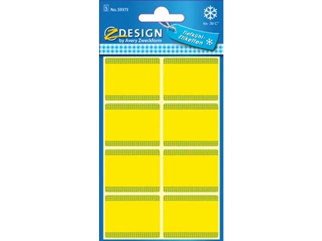Avery Zweckform Diepvriesetiketten in blister geel 40 stuks