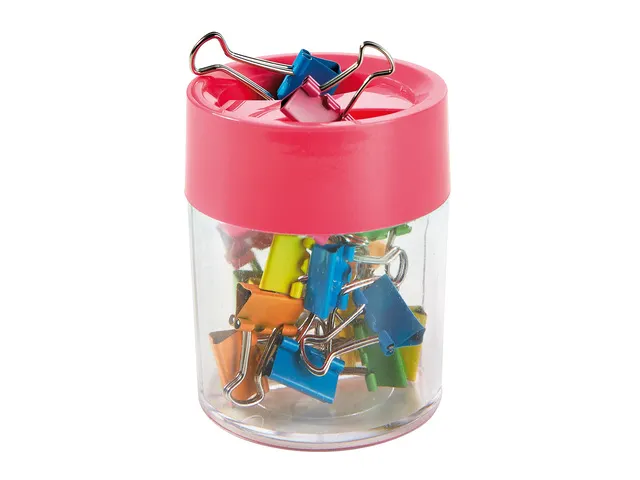 Papierklem Alco in rond magnetische box ass. 18 st