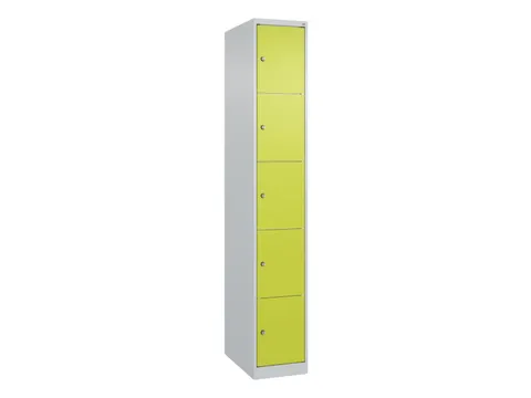 lockerkast HxBxD 1850x300x500mm 1x5vakken cil.-slot staand op vloer