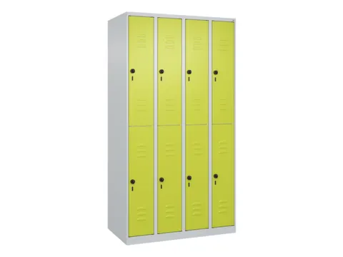 dubbeldekse locker,HxBxD 1850x1000x500mm,4x2vak.,vak B 250mm