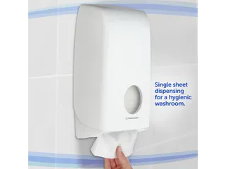 Toiletpapierdispenser Kimberly Clark Aquarius gevouwen wit 6946 - 6