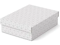 Home opberg- en geschenkdoos 26,5 x 36 x 10 cm wit