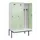 locker met bank,voor scheiding van kleding,HxBxD 2120x1200x815mm,3vak