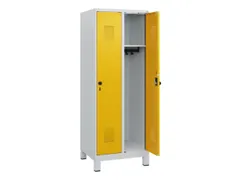 schoollocker,HxBxD 1630x600x500mm,2vak,vak B 300mm,draaigrendel,voeten