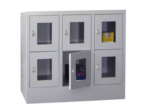 Vakkenkast Vensterdeuren 855x930x500mm 6 Vakken B 300mm Klinksluiting
