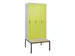 Armoire vestiaire Classic+ 3 comp 212x90x81,5cm gris clair/vert Guigne