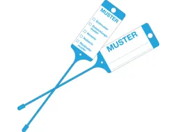 Goederenlabel PP blauw "Patroon" gelijnd