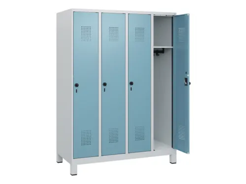 schoollocker,HxBxD 1630x1200x500mm,4vak,vak B 300mm,draaigrendel