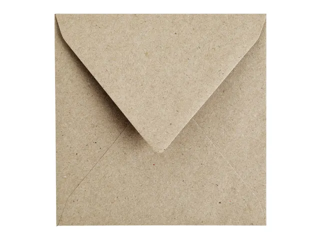 Envelop Papicolor 140x140mm kraft grijs pak à 6 stuks