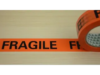 Verpakkingstape Signaleringstape Fragile/Breekbaar 50mm x 66m oranje - 6