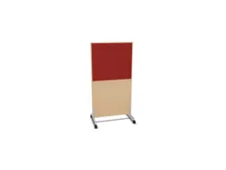 scheidingswand,HxB 1545x800mm,NE-esdoorn,BN4011-rood
