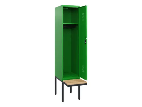 locker met bank,HxBxD 1950x400x815mm,1vak,vak B 400mm,cilinderslot