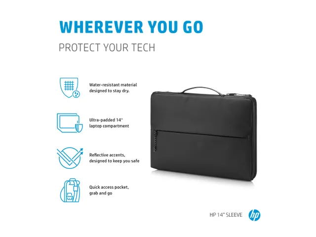 Hp 14 inch Laptoptas zwart polyester