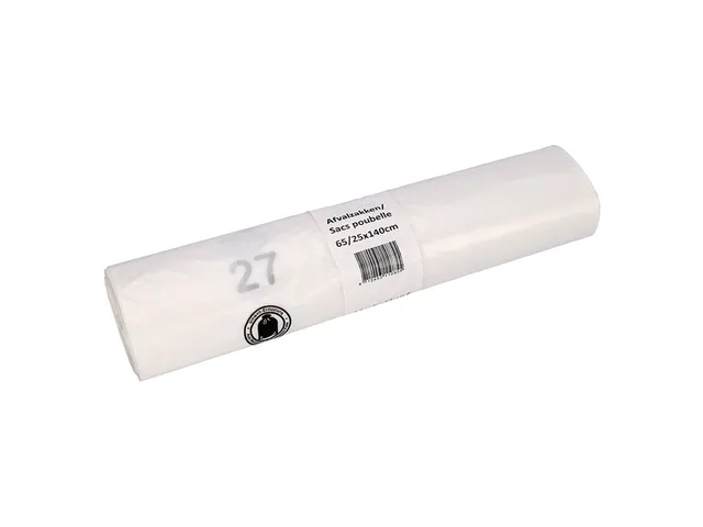 Afvalzak Cleaninq 65/25x140cm HDPE T25 240L transparant Voordeelbundel