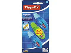 Correctietape Tipp-Ex micro twist 5mmx8m blister 2+1 gratis