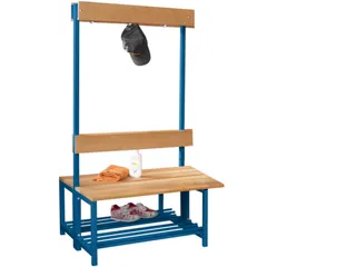 dubbele zitbank,HxLxD 1600x1000x770mm,onderstel RAL5010 - 2