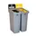 Slim Jim Recyclingstation Frans Deksel Gesloten Zwart Flessen Geel