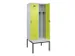 locker met bank,voor scheiding van kleding,HxBxD 2120x800x815mm,2vak