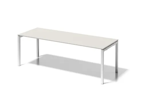bureau HxBxD 740x2200x800mm blad grijswit 4-voeten verkeerswit