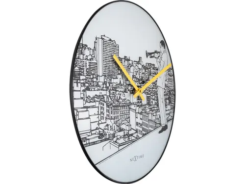 Wandklok NeXtime Trumpet City Ø 40cm