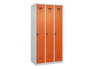 locker,HxBxD 1850x900x500mm,3vak,vak B 300mm,draaigrendel - 3