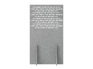 Akoestisch PET-vilt scheidingswand 100x180cm lichtgrijs - 1