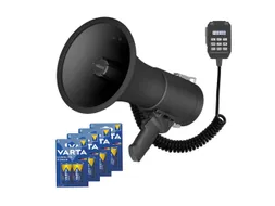 Krachtige 50 W megafoon met ingebouwde sirene Set