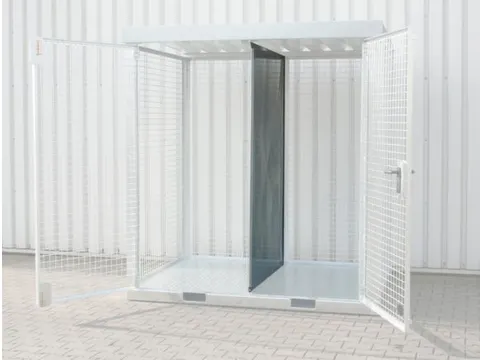 scheidingswand,v. kast BxD 3135x2170mm,D 2170mm,staal verzinkt