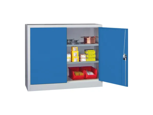grootvolumekast met openslaande deuren,RAL7035,front RAL5012