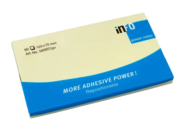 Bloc-mémos 125x75mm jaune bloc de 100 feuillets