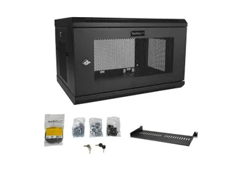 2-post 6U wandmonteerbare netwerkkast 19 inch scharnierende patchkast - 7