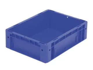 Euronorm Stapelkrat Pp 120x400x300mm Wanden/bodem Gesloten Blauw 11l - 2