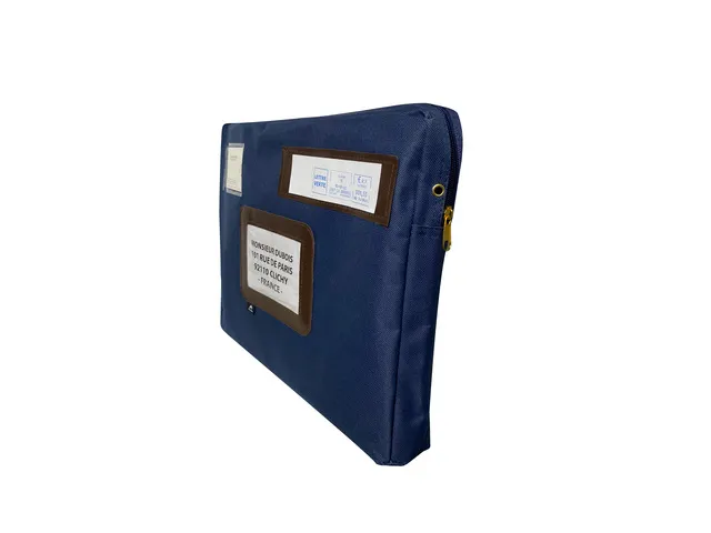 POCSOU professionele posttas blauw nylon 42 x 32 cm met extra vak