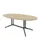 vergadertafel,HxBxD 740x2000x1100mm,ovaal,V-vormonderstel donkergrijs