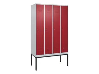 locker,HxBxD 2120x1200x500mm,4vak,vak B 300mm,cil.-slot,voetonderstel - 1