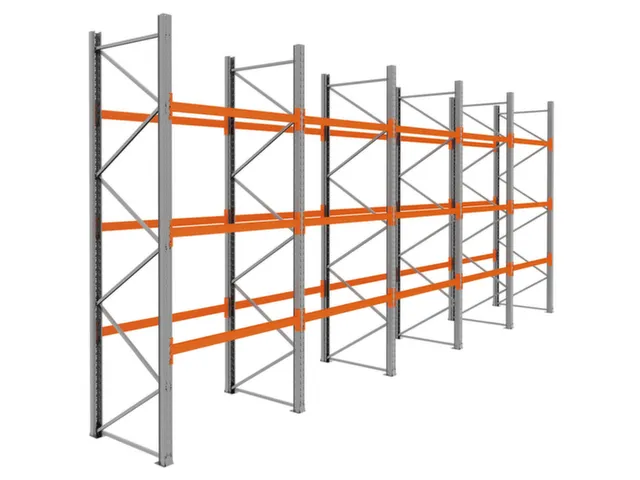 palletstelling,basis+4xaanbouw,HxBxD 3990x9725x1100mm,vakl. 3000kg
