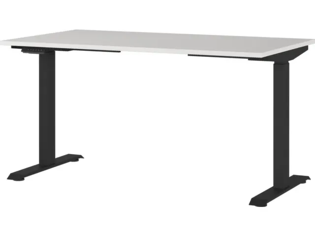 Elektrisch ihv bureau,HxBxD 720-1200x1400x800mm,blad lichtgrijs