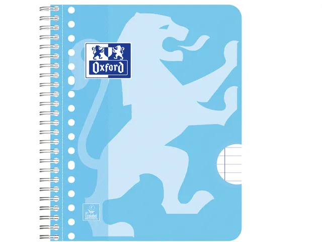 Bloc de cours Oxford School A5+ ligné 17 perf 160 pages 80g pastel as