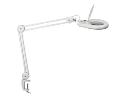 Bureaulamp Maul Viso Loep Led Klem Wit