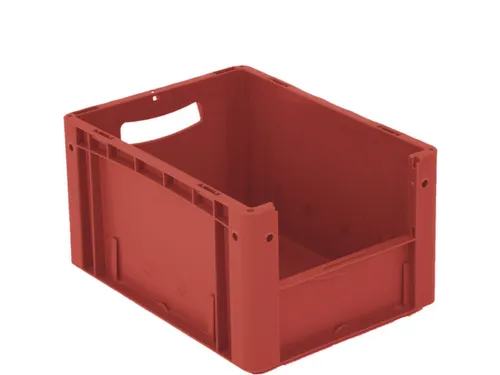 Euronorm Stapelkrat M. Grijpopening Pp Hxlxb 220X400X300Mm Rood