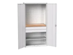 Systeemkast 2000x1050x550mm 1xlegbord 2laden RAL7035