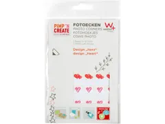 Fotohoeken walther design hartjes 2 vellen à 42 stuks