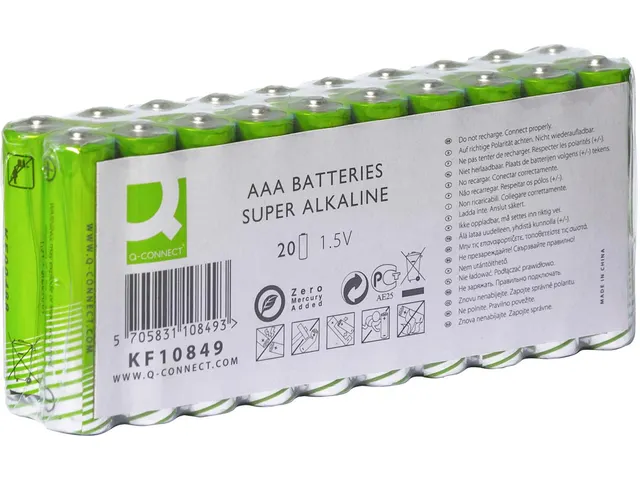 Q-connect AAA batterijen Alkaline 20 stuks