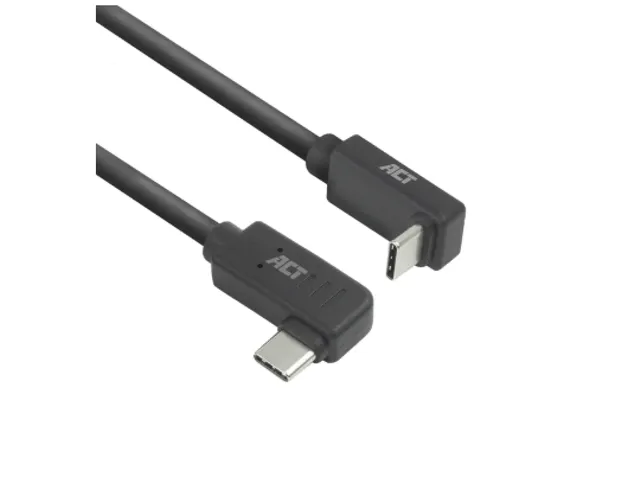 Câble ACT USB-C coudé gauche/droite USB-C coudé haut/bas 10Gbps 1m