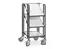 Esd-eurobakkenwagen 9381 250kg 600x400mm 3 Etages Hout Ral7015
