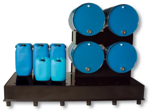 Opvangbak Hdpe 2470x1270x225mm V. 8x220l M. Poten Pe Plaat Geperf.